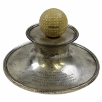 1931 Memento Trophy Sterling Inkwell Presented To George M. Jones Inverness