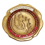 1927 USGA Amateur Public Links Contestants Badge