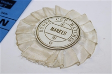 1989 Ryder Cup Matches at The Belfry Season Badge & Marker Ribbon