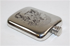 Flask With 3 Golfers Engraved On The Front