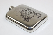 Flask With 3 Golfers Engraved On The Front