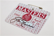 Jack Nicklaus Signed 1986 Masters SERIES Badge JSA ALOA