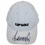 President Donald Trump Signed White with Black LIV Golf Hat JSA ALOA