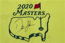 Dustin Johnson Signed 2020 Masters Embroidered Flag JSA ALOA
