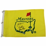 Arnold Palmer, Jack Nicklaus & Gary Player Signed 1995 Masters Screen Flag JSA ALOA