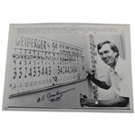 Al Geiberger Signed 1977 Press Photo Copy with Mr. 59 JSA ALOA