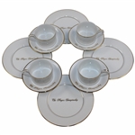Mark Calcavecchias 12pc Set of The Players Championship Tiffany Plates, Saucers & Tea Cups