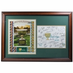 Tiger Woods, Jack Nicklaus, Gary Player & Others Signed 2005 Presidents Cup Framed Display JSA ALOA