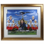 2004 US Ryder Cup team Signed Poster Framed JSA ALOA
