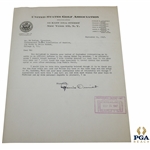 Francis Ouimet 1947 Signed Typed Letter to Ed Dudley on USGA Letterhead 9/24 JSA ALOA