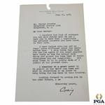 Craig Wood Signed 1935 Typed Letter to George Jacobus on Hollywood Golf Club Letterhead 7/15 JSA ALOA