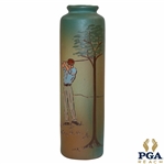 Ceramic Post-Swing Golfer Vase