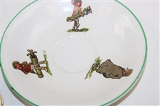 Five (5) Golf Themed Small Porcelain Dishes/Ashtrays