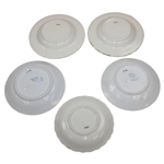 Five (5) Golf Themed Small Porcelain Dishes/Ashtrays