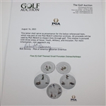 Five (5) Golf Themed Small Porcelain Dishes/Ashtrays