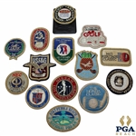 Fourteen (14) Assorted Tournament Crests - AT&T Pebble, Honda, NEC & others