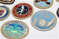 Fourteen (14) Assorted Tournament Crests - AT&T Pebble, Honda, NEC & others