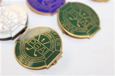 Eight (8) PGA Championship Contestant Badges - 1941, 1944, 1946, 1949-1951, 1953 & 1986