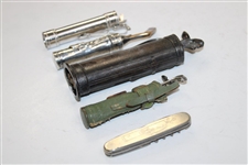 Five (5) Golf Bag Themed Items - Lighter, Knife, Corkscrew & more