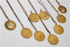 Eight (8) 1986 PGA Championship at Inverness Necklaces