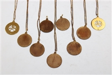 Eight (8) 1986 PGA Championship at Inverness Necklaces