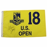 Steve Jones Signed 1996 US Open at Oakland Hills Yellow Screen Flag BECKETT #AA13724