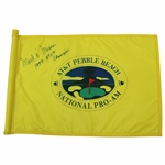 Mark OMeara Signed 1997 AT&T Pebble Beach 18th Hole Course Used Flag from Record 5th Win JSA ALOA
