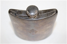 Sterling Silver Hand Etched Pocket Monogrammed Flask 