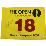 Tiger Woods Signed 2006 The OPEN at Royal Liverpool Flag #UDA SHO45998