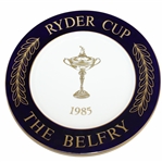 1985 The Ryder Cup at The Belfry Ltd Ed Aynlsey Wall Blue with Gold Trophy Porcelain Plate