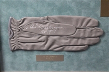 Nicklaus(x2), Geiberger & Casper Signed Golf Gloves Display - 1966 Major Champs - Framed JSA ALOA