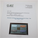 Nicklaus(x2), Geiberger & Casper Signed Golf Gloves Display - 1966 Major Champs - Framed JSA ALOA