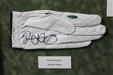 McIlroy(x2), Kaymer & Watson Signed Golf Gloves Display - 2014 Major Champs - Framed JSA ALOA