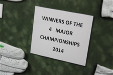 McIlroy(x2), Kaymer & Watson Signed Golf Gloves Display - 2014 Major Champs - Framed JSA ALOA