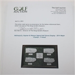 McIlroy(x2), Kaymer & Watson Signed Golf Gloves Display - 2014 Major Champs - Framed JSA ALOA