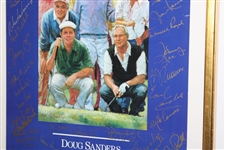 Multi-Signed 1989 Doug Sanders Kingwood Celebrity Classic Poster - Framed JSA ALOA