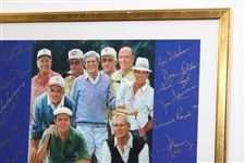 Multi-Signed 1989 Doug Sanders Kingwood Celebrity Classic Poster - Framed JSA ALOA