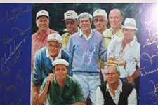 Multi-Signed 1989 Doug Sanders Kingwood Celebrity Classic Poster - Framed JSA ALOA