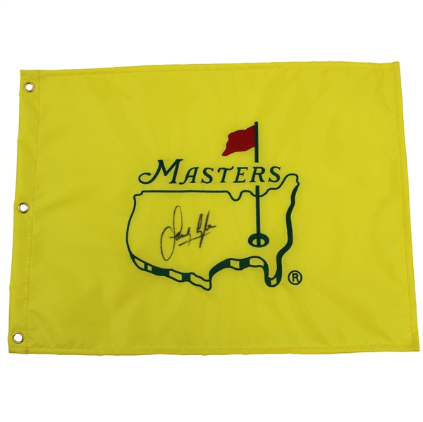 Sandy Lyle Signed Masters Undated Embroidered Flag JSA ALOA