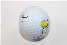 Fuzzy Zoeller Signed Titleist Masters Logo Golf Ball JSA ALOA