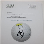 Fuzzy Zoeller Signed Titleist Masters Logo Golf Ball JSA ALOA