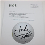 Jordan Spieth Signed Titleist Masters Logo Golf Ball JSA ALOA
