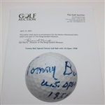 Tommy Bolt Signed Titleist Golf Ball with 'US Open 1958' JSA ALOA