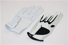 Arnold Palmer & Gary Player Signed LH White Golf Gloves JSA ALOA