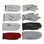 Rose, Fleck, Graham & Five (5) other US Open Champions Signed Golf Gloves JSA ALOA