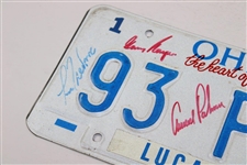 Big 3' Palmer, Nicklaus & Player Plus Trevino & Geiberger Signed 1993 PGA License Plate JSA ALOA