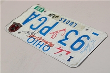 Big 3' Palmer, Nicklaus & Player Plus Trevino & Geiberger Signed 1993 PGA License Plate JSA ALOA