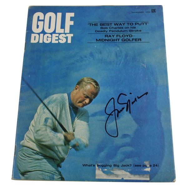 Jack Nicklaus Signed 1969 Golf Digest Magazine JSA ALOA