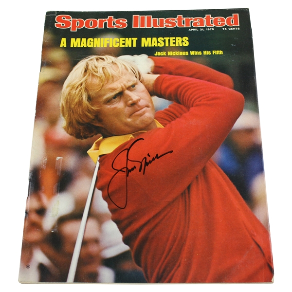 Jack Nicklaus Signed 1975 Sports Illustrated Magazine JSA ALOA