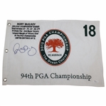 Rory McIlroy Signed 2012 PGA at Kiawah Island Stats Embroidered Flag JSA# M49916